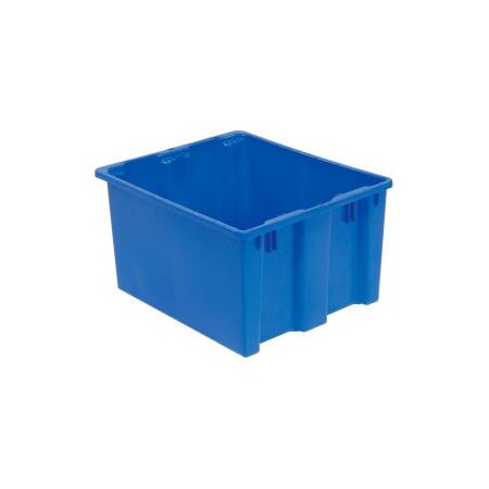 Storage Container, 24 in L x 20 in W x 13 in H, Blue, Polyethylene, 5 PK